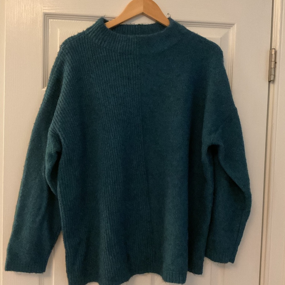 Elegant Teal Turtleneck Sweater